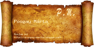 Posgay Márta névjegykártya